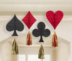 AMS Casino Mini Honeycombs With Tassels 4ct