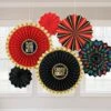 AMS Roll The Dice Decorating Paper Fan 6ct