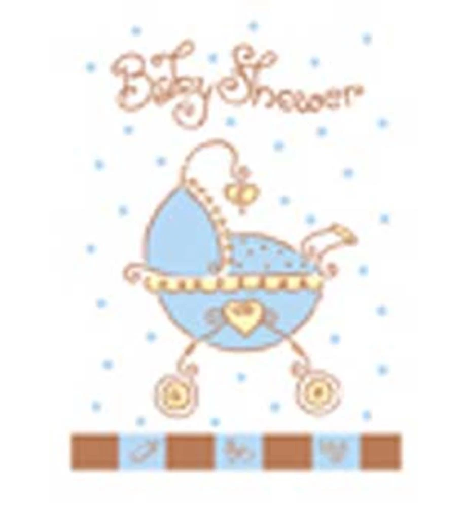 Baby Joy Blue Invitation 8ct 1 Baby Joy Blue Invitation 8ct