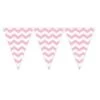Classic Pink Chevron Flag Banner 9ft -Toy World 299274