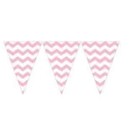 Classic Pink Chevron Flag Banner 9ft