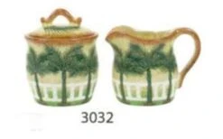 Palm Tree Sugar And Creamer Set