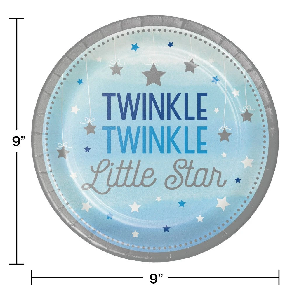 Boy One Little Star 9in Plate 8ct 1 Boy One Little Star 9in Plate 8ct