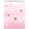 One Little Star Girl Paper Treat Bag 10ct -Toy World 322258