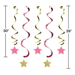 One Little Star Girl Dizzy Dangler 5ct