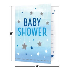 One Little Star Boy Baby Shower Invitation 8ct