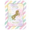 Unicorn Sparkle Invites Postcard 8ct 3 Unicorn Sparkle Invites Postcard 8ct -Toy World 329304