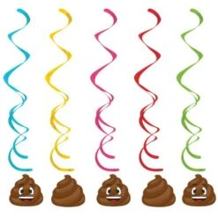 Poop Emojions Dizzy Dangler Pl 5ct