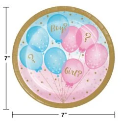 Gender Reveal Balloon Plate (L) 8ct
