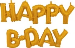 Anagram Happy Birthday Balloon Phrase Gold 56 Inch Foil Balloon 1ct