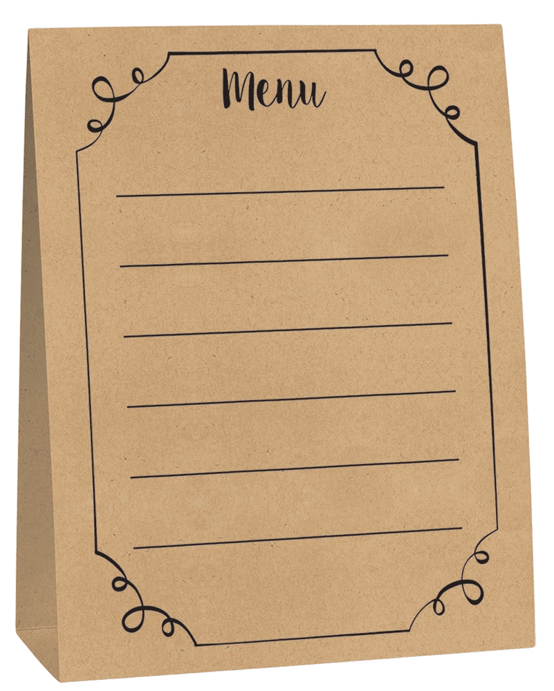 AMS Menu Cards Kraft Paper 4ct 1 AMS Menu Cards Kraft Paper 4ct