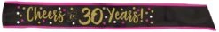 AMS Pink-Gold 30 Fabric Sash