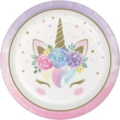 Unicorn Baby Dinner Plate 8ct