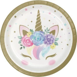 Unicorn Baby Luncheon Plate 8ct