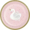 Stylish Swan Party 9in Plate 8ct -Toy World 343834