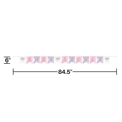 Banner Shaped Ribbon 12/1ct Unicorn Baby 1 Banner Shaped Ribbon 12/1ct Unicorn Baby
