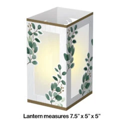Eucalyptus Greens Centerpiece Lantern 1ct