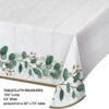 Eucalyptus Greens Plastic Tablecover 54inx102in 1ct -Toy World 346151 1