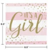Girl Pink Gold Celebration Lunch Napkin 16ct