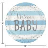 Baby Blue Silver Celebration 9in Plate 8ct 3 Baby Blue Silver Celebration 9in Plate 8ct -Toy World 346292 1