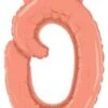 Betallic Script Letter "o" Rose Gold 10 Inch Air Filled Shaped Foil Balloon Packed W/straw 1ct 2 Betallic Script Letter "o" Rose Gold 10 Inch Air Filled Shaped Foil Balloon Packed W/straw 1ct -Toy World 34715RGP