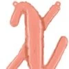 Betallic Script Letter "x" Rose Gold 15 Inch Air Filled Shaped Foil Balloon Packed W/straw 1ct -Toy World 34724RGP