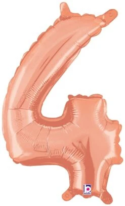 Betallic 4 Rose Gold 14 Inch Valved Air-Filled Shape Packaged 1ct