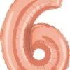 Betallic 6 Rose Gold 14 Inch Valved Air-Filled Shape 1ct 2 Betallic 6 Rose Gold 14 Inch Valved Air-Filled Shape 1ct -Toy World 34846RGBET