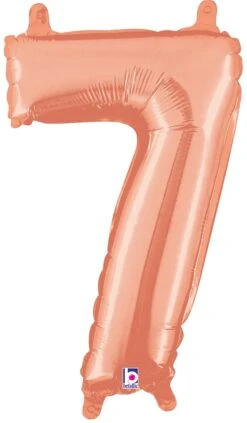 Betallic 7 Rose Gold 14 Inch Valved Air-Filled Shape 1ct