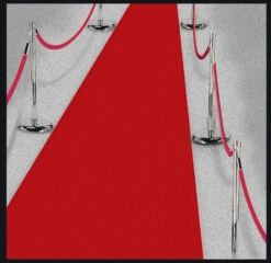 AMS Red Fabric Floor Runner 15 Inch X 2 Inch 1ct