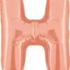 Betallic H Rose Gold 14 Inch Valved Air-Filled Shape Packaged 1ct