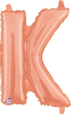 Betallic K Rose Gold 14 Inch Valved Air-Filled Shape 1ct