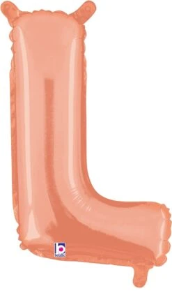 Betallic L Rose Gold 14 Inch Valved Air-Filled Shape Packaged 1ct