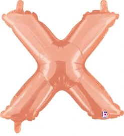 Betallic X Rose Gold 14 Inch Valved Air-Filled Shape Packaged 1ct