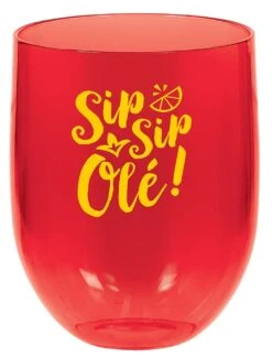 AMS Fiesta Stemless Wine Glass