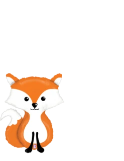Betallic Woodland Fox 30 Inch Shaped Foil Balloon Packaged 1ct