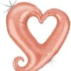 Betallic Chain Of Hearts Rose Gold 33 Inch Holographic Shape 1ct -Toy World 35641BET