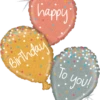 Betallic Rose Gold Birthday Balloons 32 Inch Glitter Holographic Shaped Foil Balloon Packaged 1ct -Toy World 35852PBET