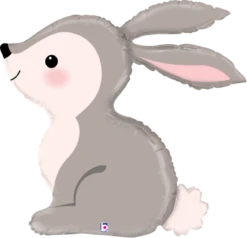 Betallic Woodland Bunny 31 Inch Shaped Foil Balloon Packaged 1ct