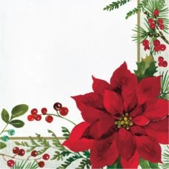 Posh Poinsettia Luncheon Napkin 16ct
