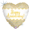 Betallic Chevron Anniversary 18 Inch Holographic Balloon Packaged 1ct 2 Betallic Chevron Anniversary 18 Inch Holographic Balloon Packaged 1ct -Toy World 36164PBET