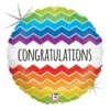 Betallic Chevron Congratulations 18 Inch Holographic Balloon 1ct -Toy World 36172BET