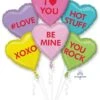 Anagram Valentines Bouquet Candy Hearts Foil Balloons -Toy World 3683801