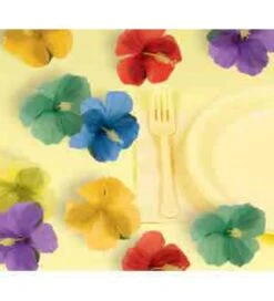 AMS Hibiscusus Luau Fabric Flowers 24ct