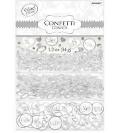 AMS I Do & Ring White Bridal Confetti 1.2 Ounce 1ct