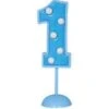 Blue Flashing Number 1 Decoration -Toy World 37041