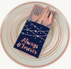 AMS Navy Bride Cutlery Holders