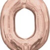 Anagram 16in Balloon Letter O Rose Gold -Toy World 3746611