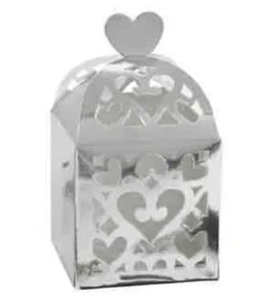 AMS Bridal Favor Lanterns Box Silver