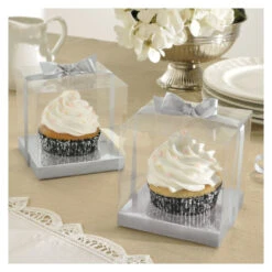 AMS Cupcake Boxes Silver 20ct